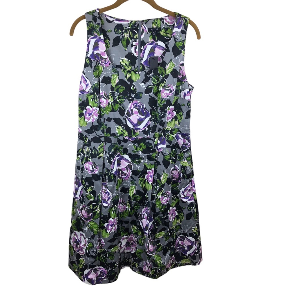 Purple Floral Dress NEW Sleeveless Size 10 NWT